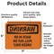 Signmission Back In Or Pull Out On Green Only OSHA Warning Sign, Vinyl Decal, 7in W x 5in L, 2PK OS-2PACK-WS-D-57-L-12468 - alternate 3